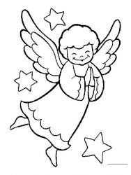 plansa de colorat craciun ingerasi #19