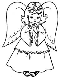 plansa de colorat craciun ingerasi #21