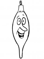 plansa de colorat craciun ornamente #3