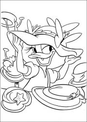 plansa de colorat daisy duck #3
