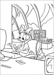 plansa de colorat daisy duck #9