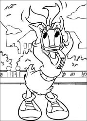 plansa de colorat daisy duck #16