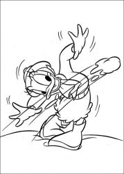 plansa de colorat daisy duck #17