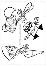 plansa de colorat dexter laboratory #2