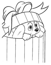 plansa de colorat doamna si vagabondul #14