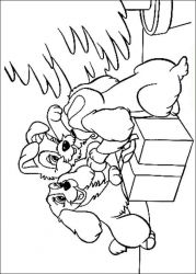 plansa de colorat doamna si vagabondul #20