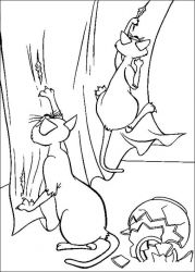 plansa de colorat doamna si vagabondul #1