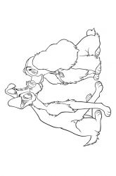 plansa de colorat doamna si vagabondul #8