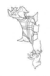 plansa de colorat doamna si vagabondul #10