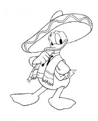 plansa de colorat donald duck #5