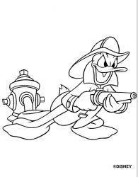 plansa de colorat donald duck #2