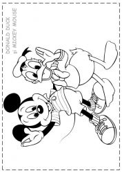 plansa de colorat donald duck #1