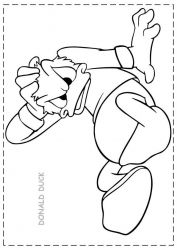 plansa de colorat donald duck #2