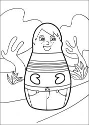 plansa de colorat eroii orasului higgly #2