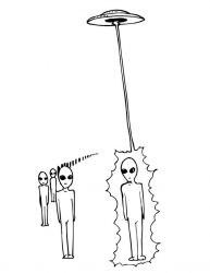 plansa de colorat extraterestrii #19