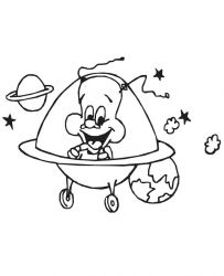 plansa de colorat extraterestrii #20