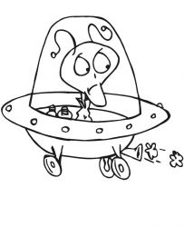 plansa de colorat extraterestrii #4