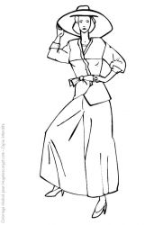 plansa de colorat fashion #3