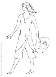 plansa de colorat fashion #5