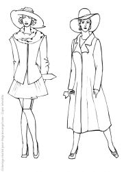 plansa de colorat fashion #6