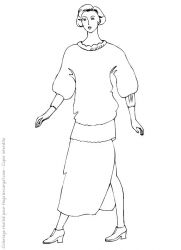 plansa de colorat fashion #8