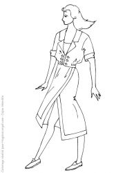 plansa de colorat fashion #9