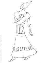 plansa de colorat fashion #10