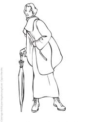 plansa de colorat fashion #11