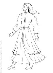 plansa de colorat fashion #12