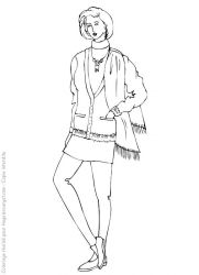 plansa de colorat fashion #13