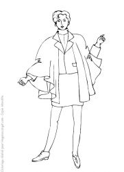 plansa de colorat fashion #14