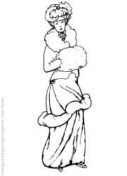 plansa de colorat fashion #15