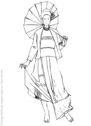 plansa de colorat fashion #17