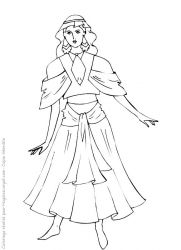 plansa de colorat fashion #18