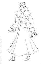 plansa de colorat fashion #20