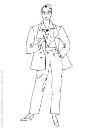 plansa de colorat fashion #21