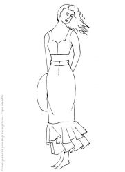 plansa de colorat fashion #1