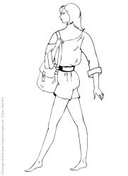 plansa de colorat fashion #2