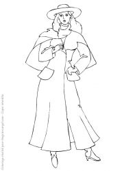 plansa de colorat fashion #5