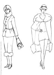 plansa de colorat fashion #11