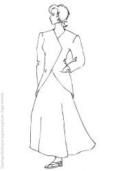 plansa de colorat fashion #12