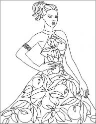 plansa de colorat fashion #17