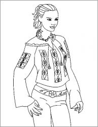 plansa de colorat fashion #19