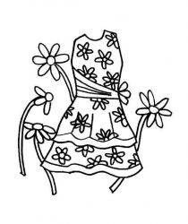 plansa de colorat fashion #8