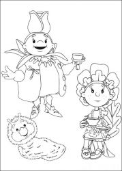 plansa de colorat fifi si floricelele #2