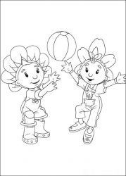 plansa de colorat fifi si floricelele #3