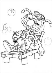 plansa de colorat fifi si floricelele #4