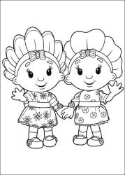 plansa de colorat fifi si floricelele #7