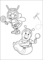 plansa de colorat fifi si floricelele #8