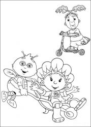 plansa de colorat fifi si floricelele #9